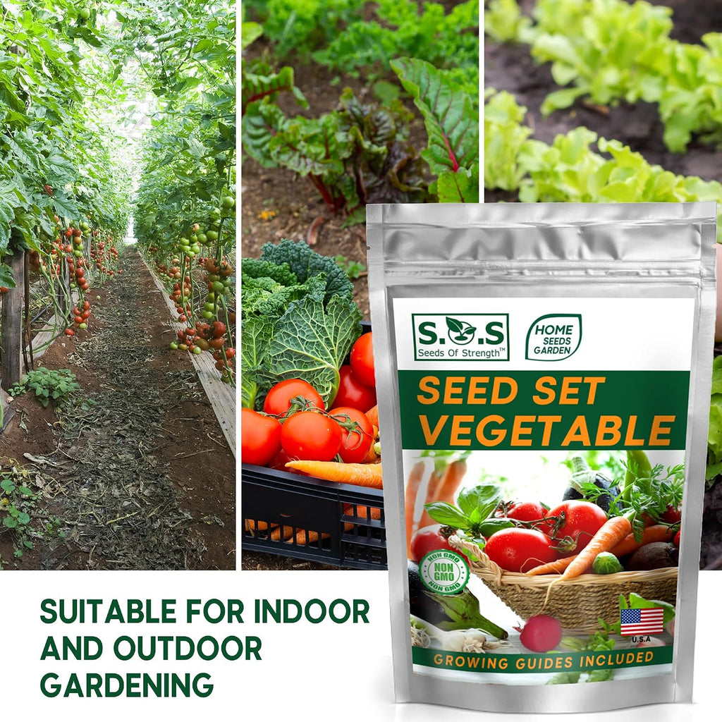 14,500+ Vegetable & Fruit Seeds - 33 Heirloom Varieties for a Bountiful Garden - Grow Tomatoes, Lettuce, Beans, More