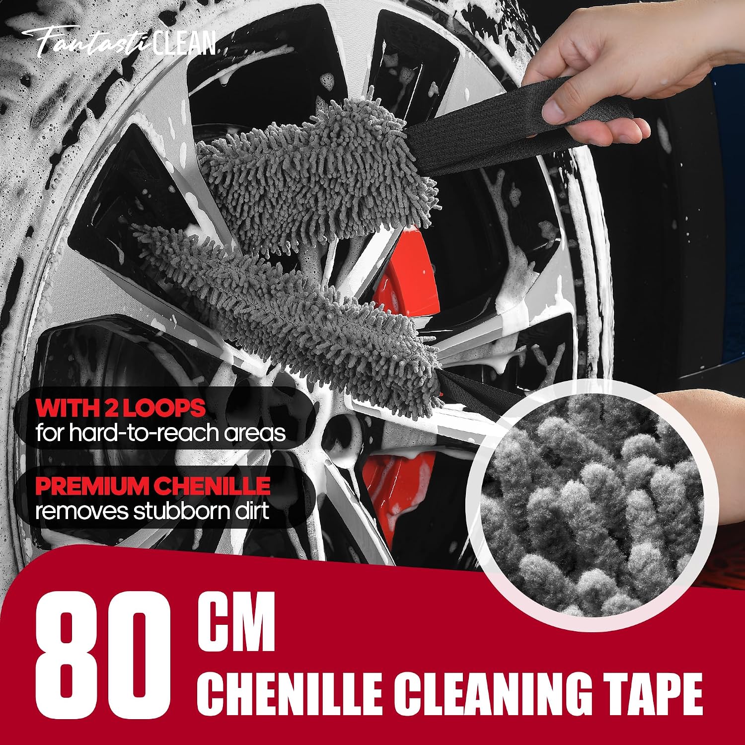 7PCS Wheel Tire Brush Kit for Car Detailing Cleaning | Tire Brush, Soft Rim Brush, Bendable Wheel Cleaner Brush for