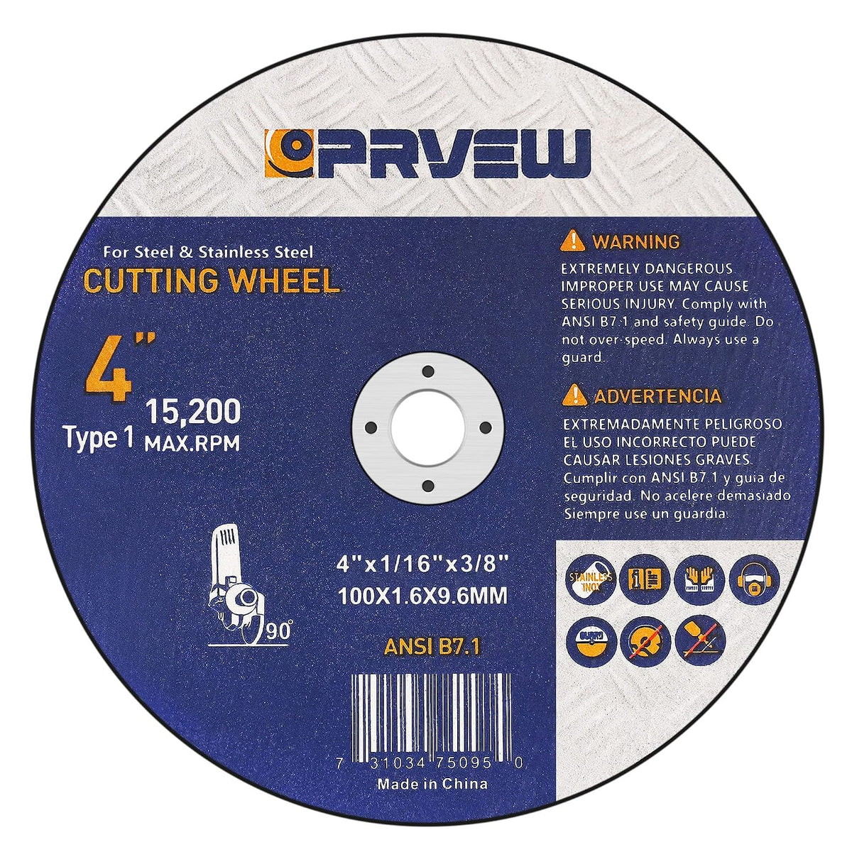 30-Pack 4 Inch Cut Off Wheels,4 x1/16x3/8 Inch Quality Cutting Disc
