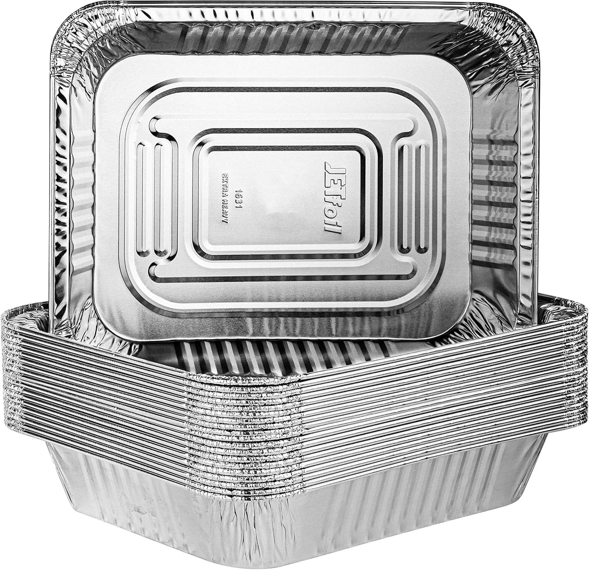100 COunt Disposable 9 x 13 Aluminum Foil Pans Heavy Weight Half Size Deep