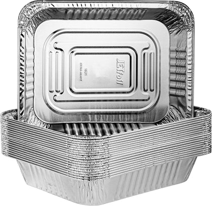 100 COunt Disposable 9 x 13 Aluminum Foil Pans Heavy Weight Half Size Deep