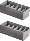 Deep Drawer Organizer for Clothes, Collapsible Storage Boxes for Socks, Underwear and Baby Items, Set of 4, Gray |