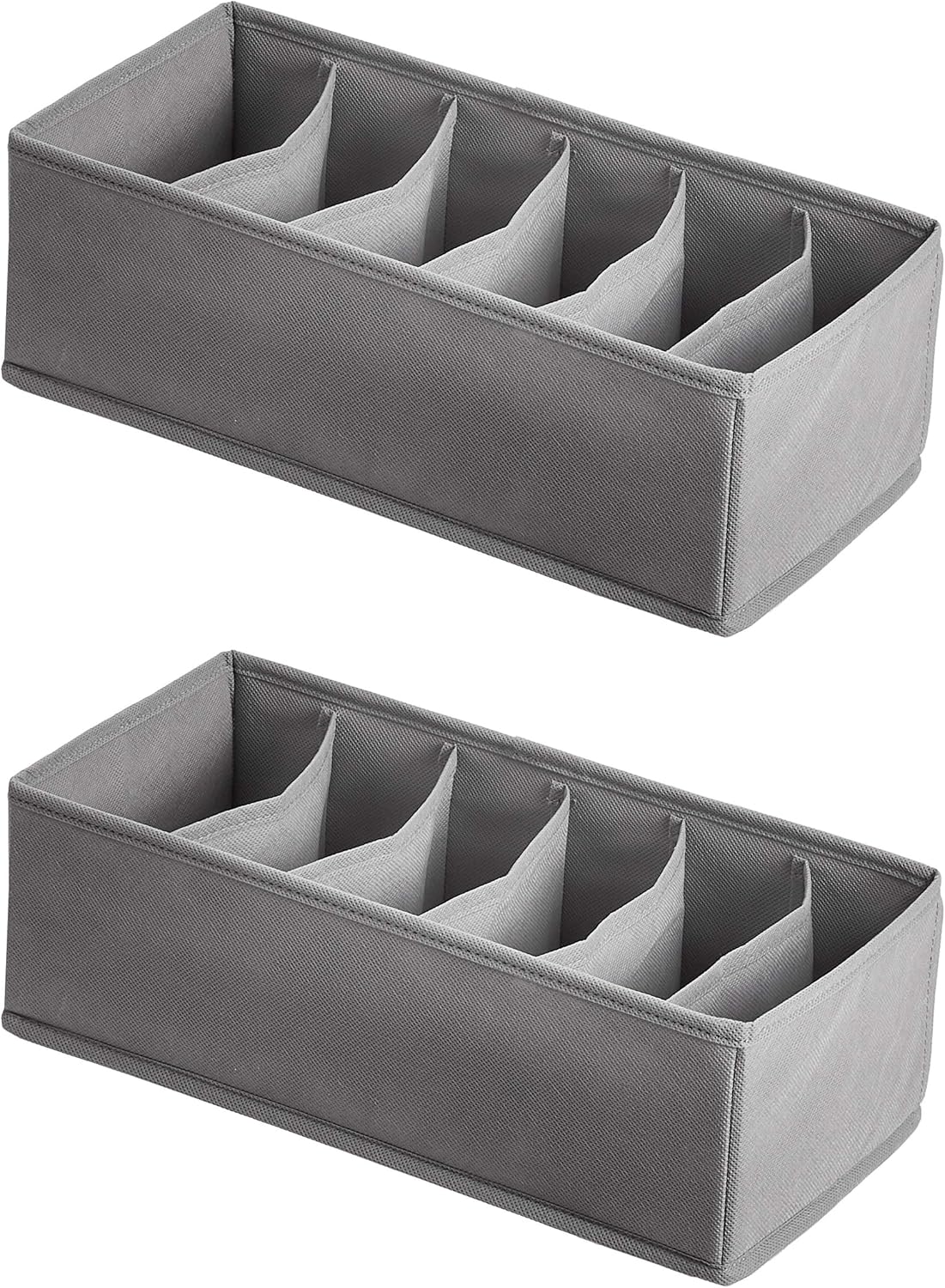 Deep Drawer Organizer for Clothes, Collapsible Storage Boxes for Socks, Underwear and Baby Items, Set of 4, Gray |