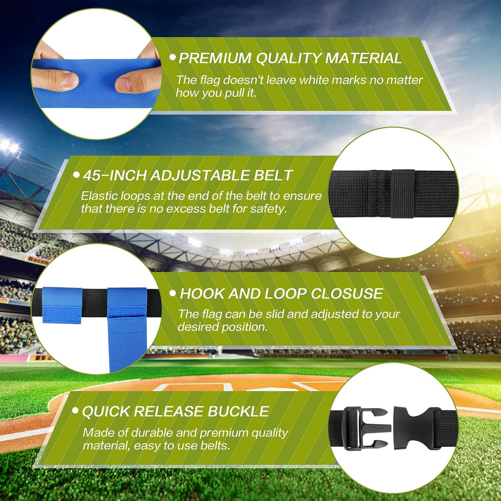 Flag Football Belts, 14 Player Adjustable Flag Football Sets for Sports Training Competition