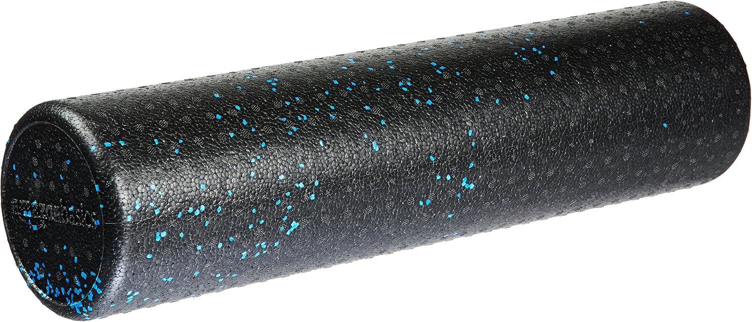 High Density Foam Roller for Exercise and Recovery, 24 Inches, Blue Speckled