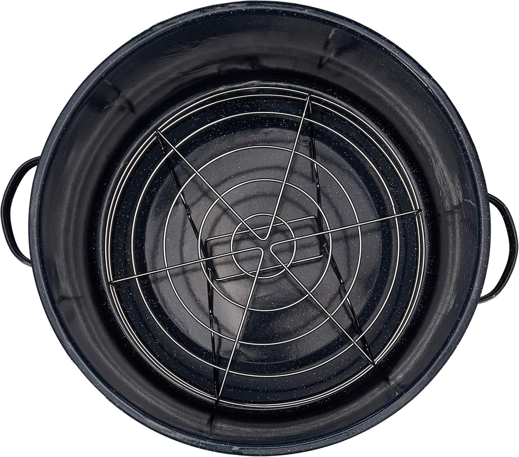 Enamel Water Bath Canner, Including Chrome-Plated Rack and 4-Piece Utensil Set