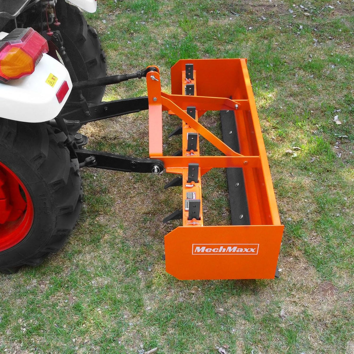72" Box Blade Scraper with 6 Shanks 3 Point Hitch Tractor Attachment, Model BB72