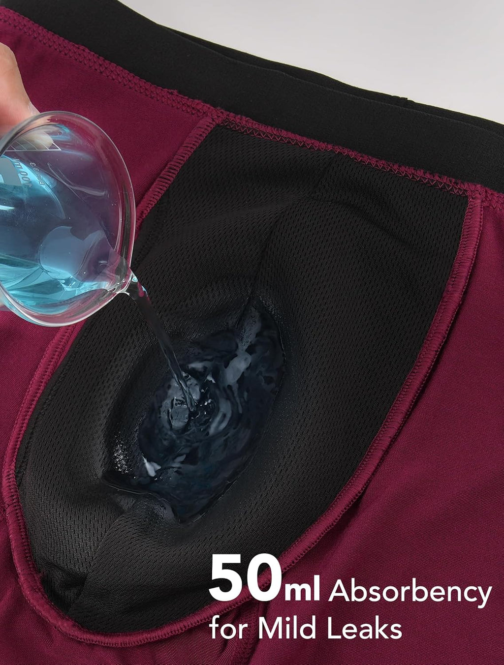 Mens Incontinence Underwear Washable Boxer Briefs 5 Pack