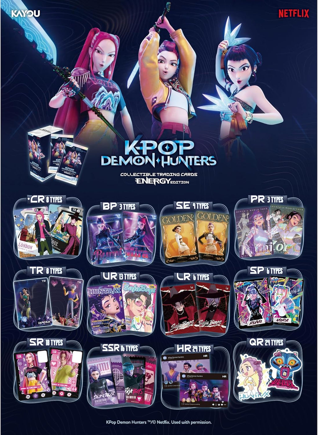 Kpop Demon Hunters Collectible Trading Cards Energy Edition
