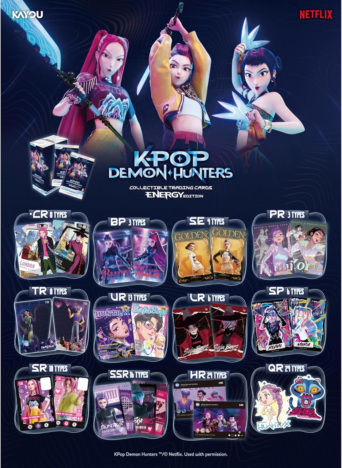 Kpop Demon Hunters Collectible Trading Cards Energy Edition