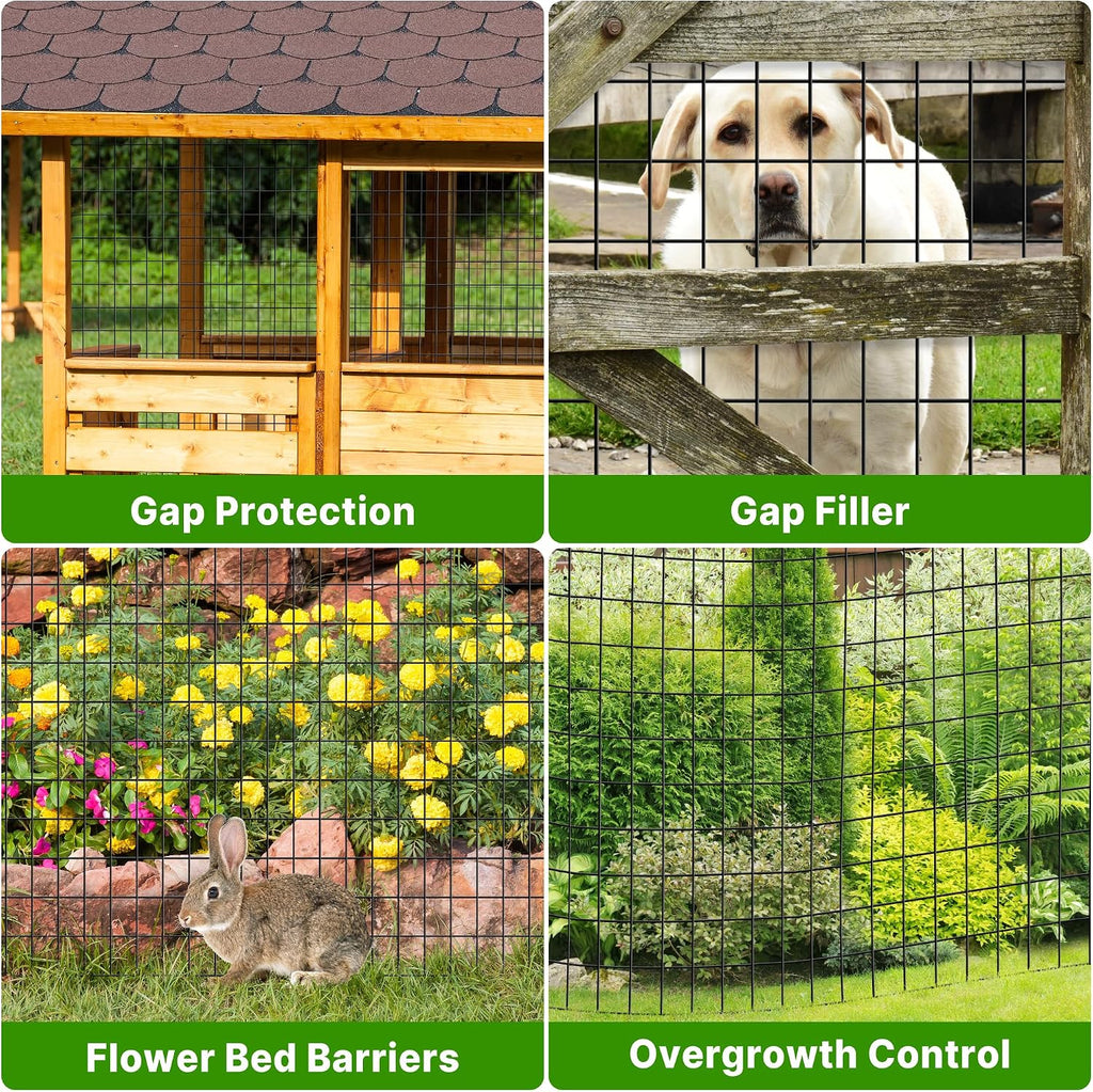3ft x 50ft Black Vinyl Coated Welded Wire Fence