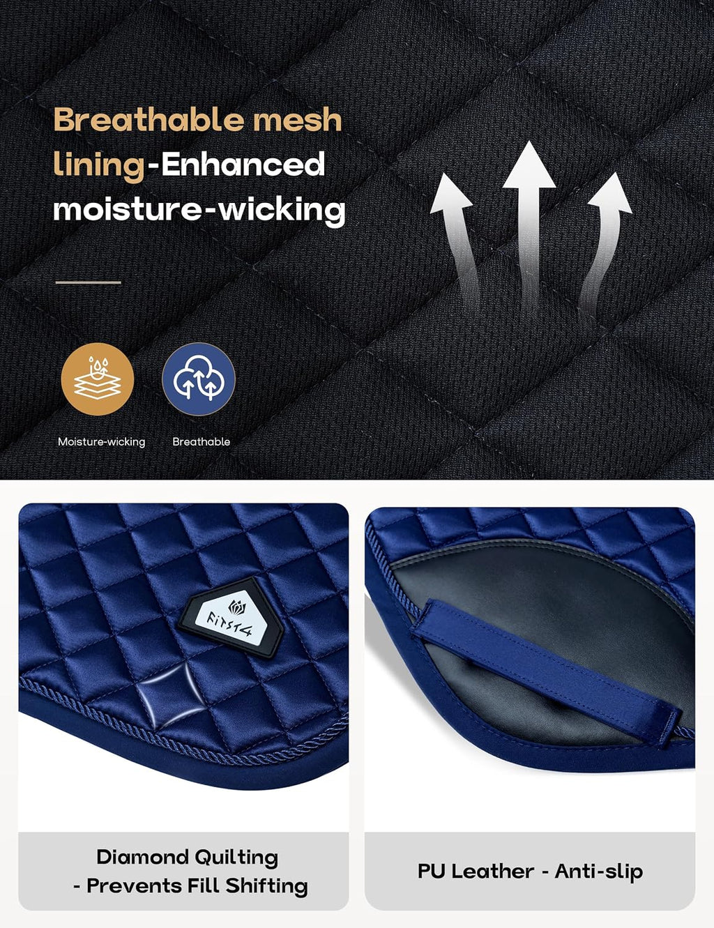Saddle Pads for Horses Breathable English Half Pad Shock Absorbing