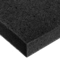 Polyurethane Foam Sheet, Black, 2 lbs/cu. ft., 3/4 in Thick x 12 in Wide x 12 in Long