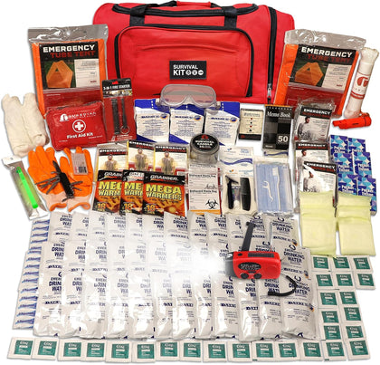 3 Person 72Hr Elite Wheel Bag Emergency Kit - Food, Water, First Aid, Tools | Rolling Wheel Bag, 107Pc First Aid Kit