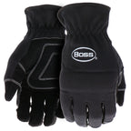 Men's Task 3-Pack High Performance Synthetic Leather Palm Work Gloves, High Dexterity, Knuckle Padding, Comfort