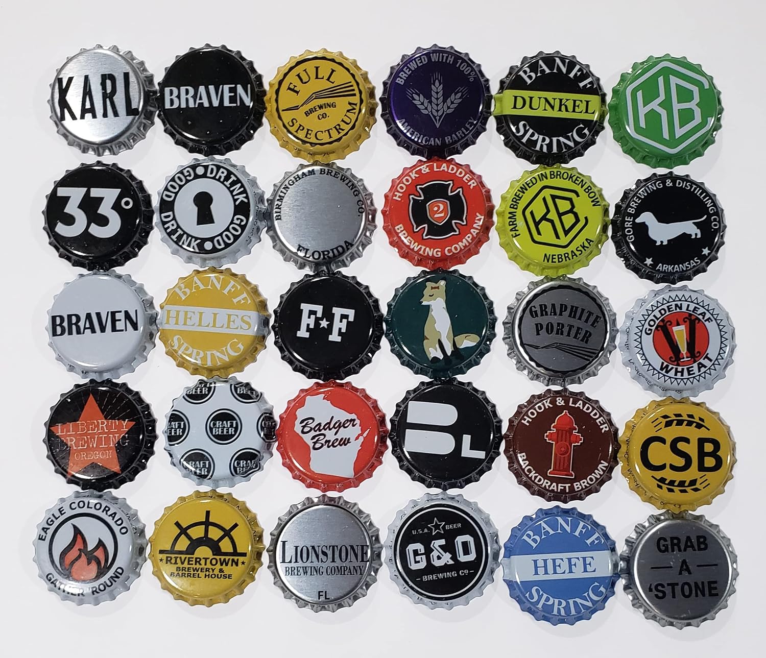500 Craft Beer Bottle Caps, No Dents, Huge Variety of Assorted Crown Caps