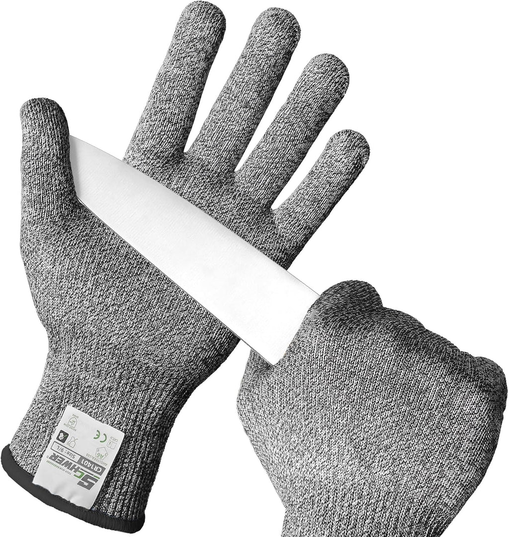 2 Pairs Core ANSI A6 Cut Resistant Gloves, Food Grade, CR1401, L