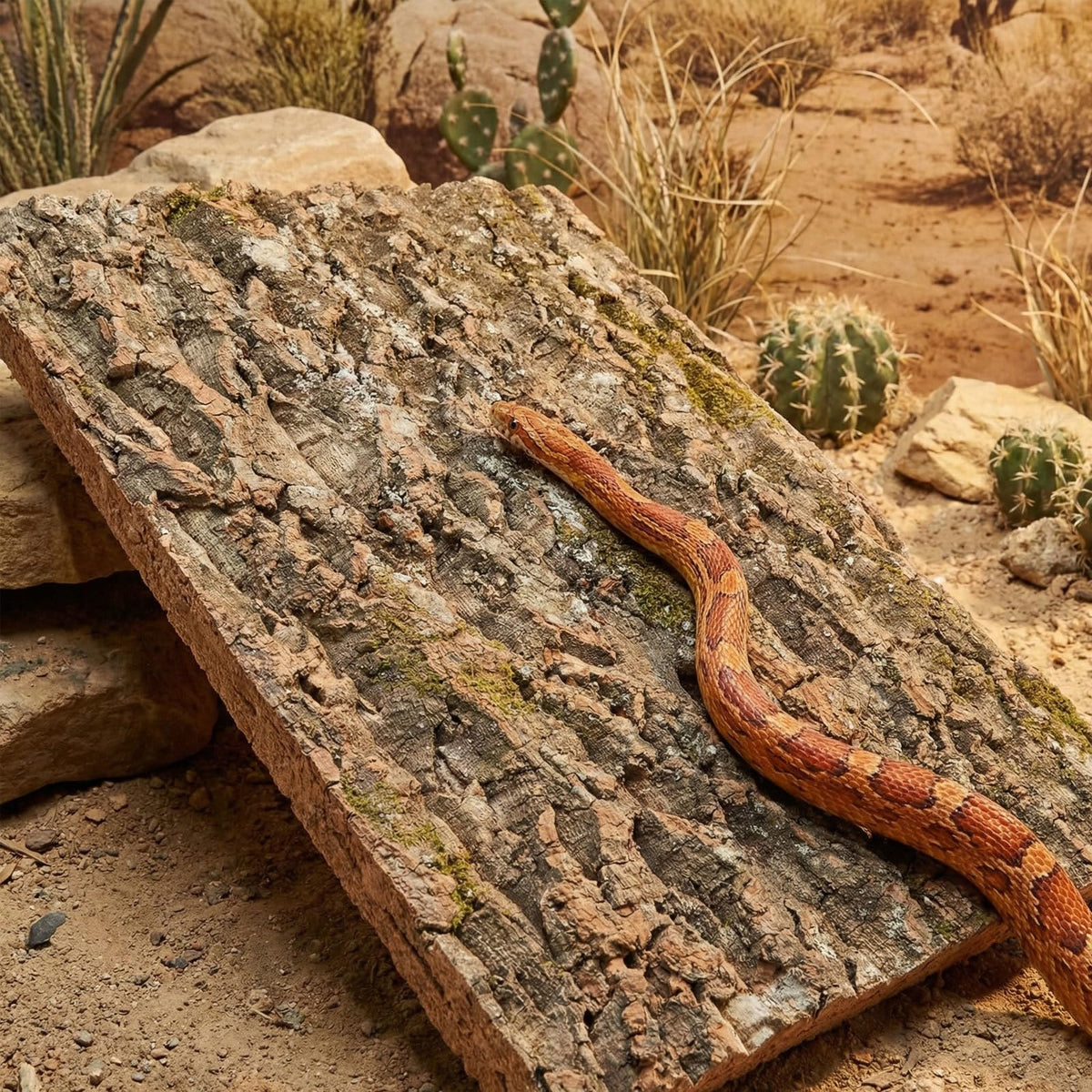 3 Pack Large Cork Bark for Reptiles, Terrarium Background Panels