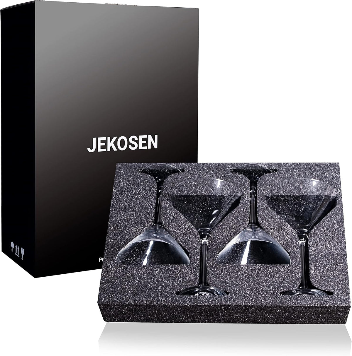 Crystal Martini Cocktail Glasses 9 Ounce Set of 4 With Premium Gift Box Premium Strong Lead-Free Clear for Bar Martini