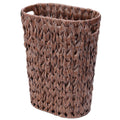 Wicker Trash Can, Small Bahtroom Waste Basket, 5 Gallon,Coffee Brown
