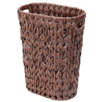 Wicker Trash Can, Small Bahtroom Waste Basket, 5 Gallon,Coffee Brown