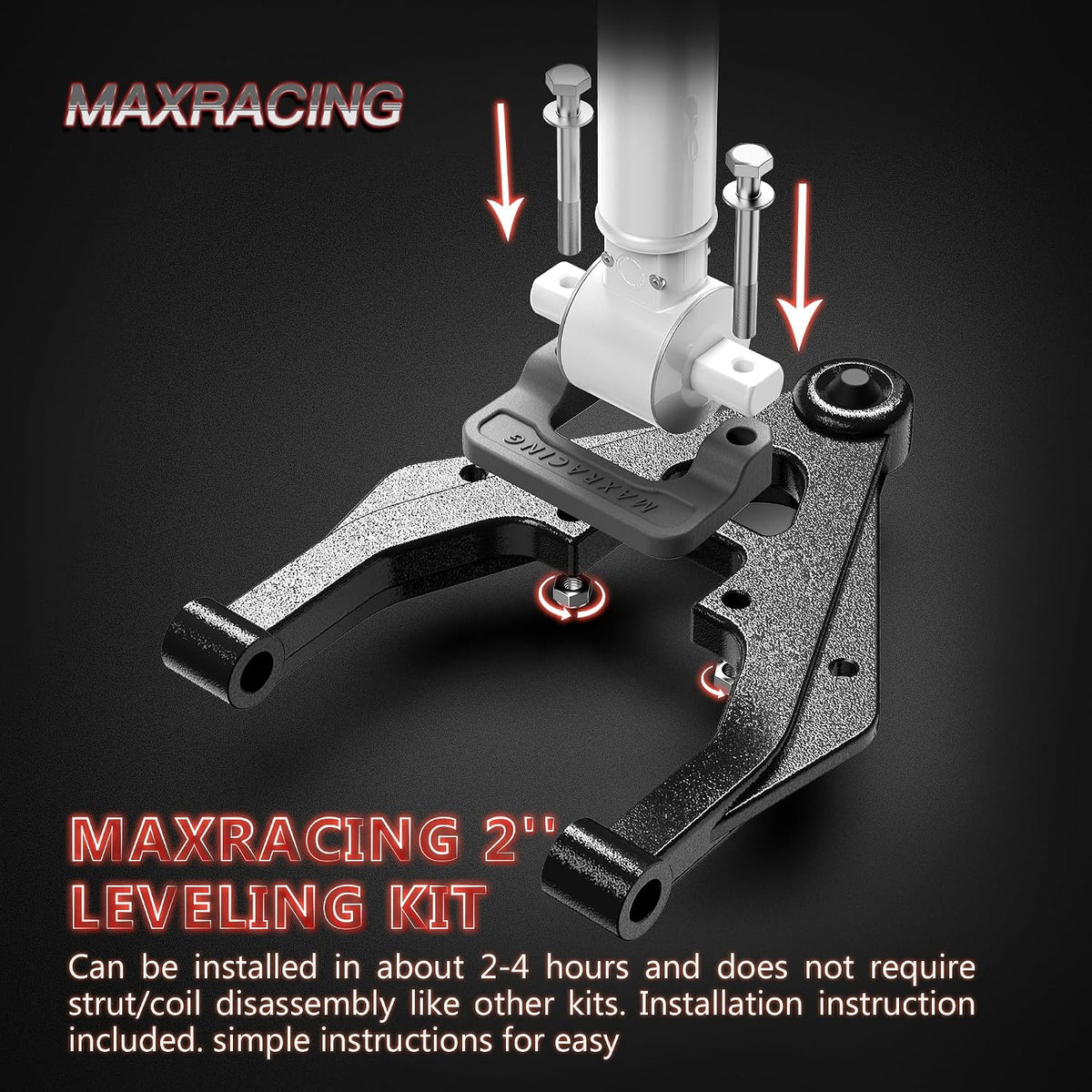 Maxracing 2" Front Leveling Kit Compatible with 2007-2026 Silverado Sierra