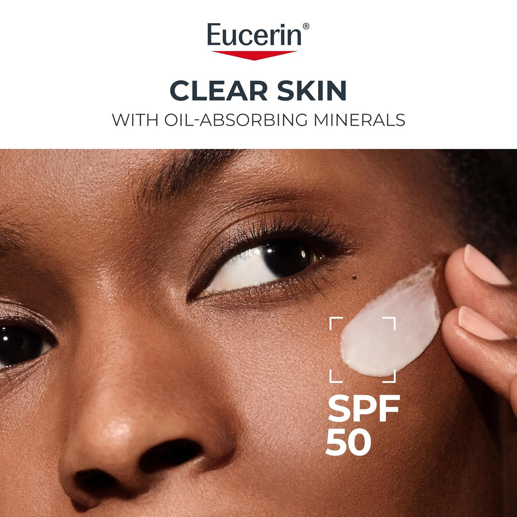 Clear Skin Face Sunscreen Lotion, SPF 50, 2.5 FL OZ | Face Sunscreen for Acne Prone, Oily Skin with Oil-Absorbing