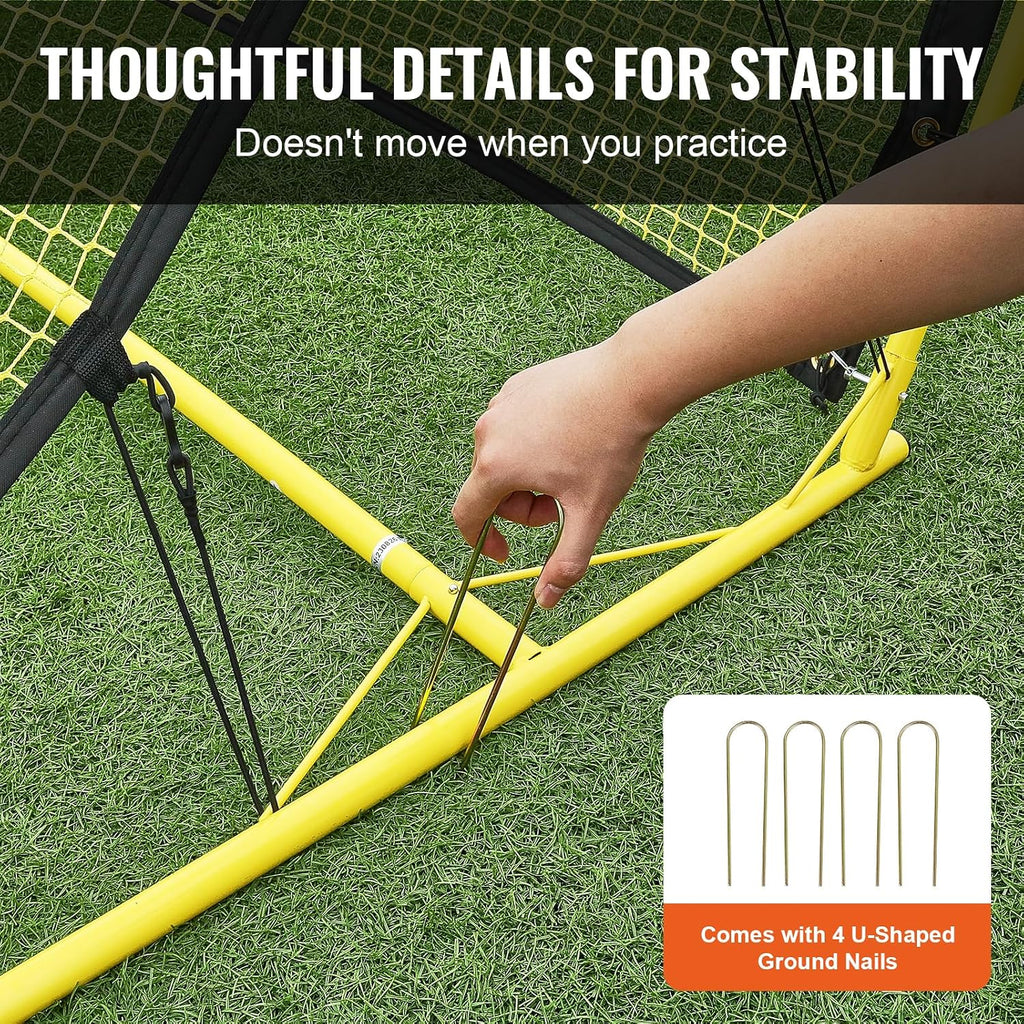 Soccer Trainer，Portable Soccer Rebounder Net, Iron Soccer Practice Equipment, Sports Football Rebounder Wall with