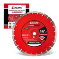 14 Inch Segmented Diamond Blade, 1"-20mm Arbor, 1-Pack | Cutting Wheel for Angle Grinder, Fast Cutting, Deep Cuts