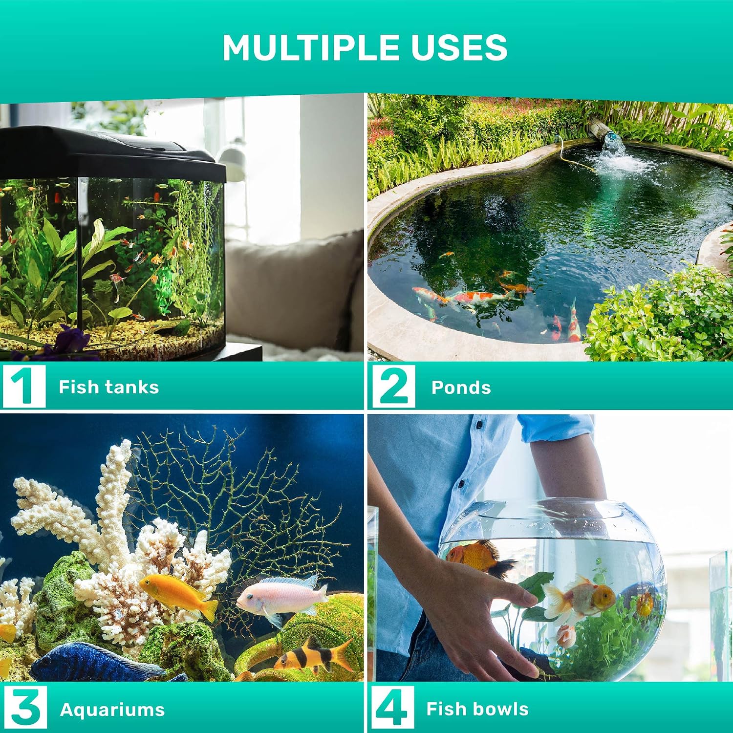Aquarium Test Strips - 9-in-1 Aquarium Test Kit with eBook - Aquarium Water Test Kit with Quick and Accurate Fish