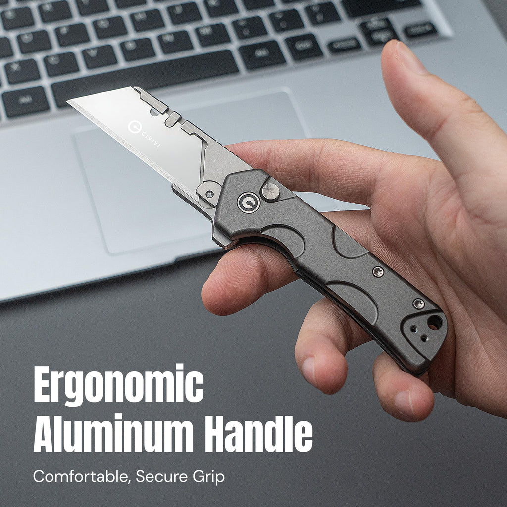 Folding Utility Knife Box Cutter, Quick Change Blade C24041F-4