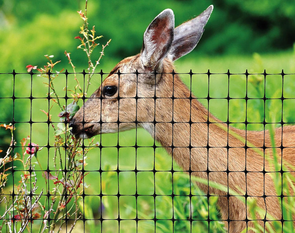 Deer Netting - Heavy Duty, 7ft Netting for Gardens - 7 Ft x 100 Ft - Black Polypropylene