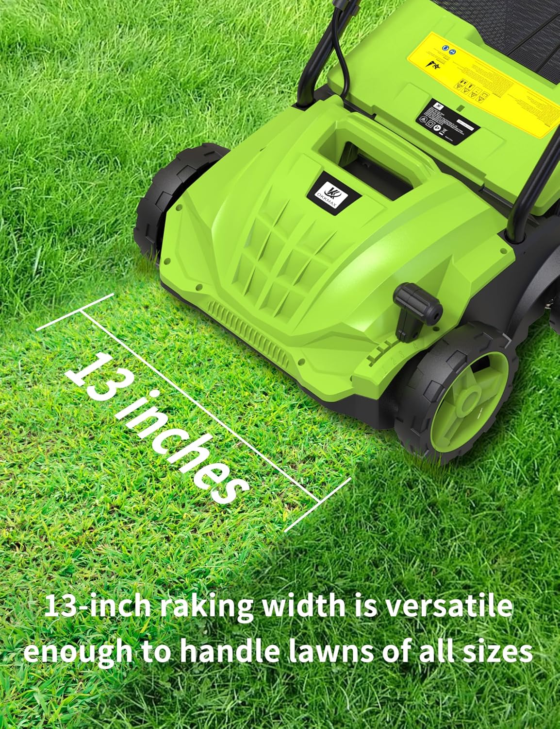 2-in-1 Electric Dethatcher Scarifier, Lawn Dethatcher with Collection Bag, 4-Position Depth Adjustment,13-Inch