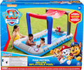 Paw Patrol Deluxe Inflatable Pool, Above Ground Pool with Canopy and Fast Inflation for Kids Aged 3 & Up