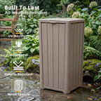 38 Gallon Outdoor Trash Can with Lid, Waterproof Garbage Can Bin