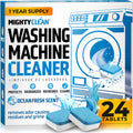 Washing Machine Cleaner Tablets 24 Pack - 1 Year Supply, Septic Safe Washing Machine Cleaning Tablets, Washer Cleaner