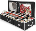 Wrapping Paper Storage Container - Christmas Storage Bag with Interior Pockets - Gift Wrapping Organizer Storage Fits