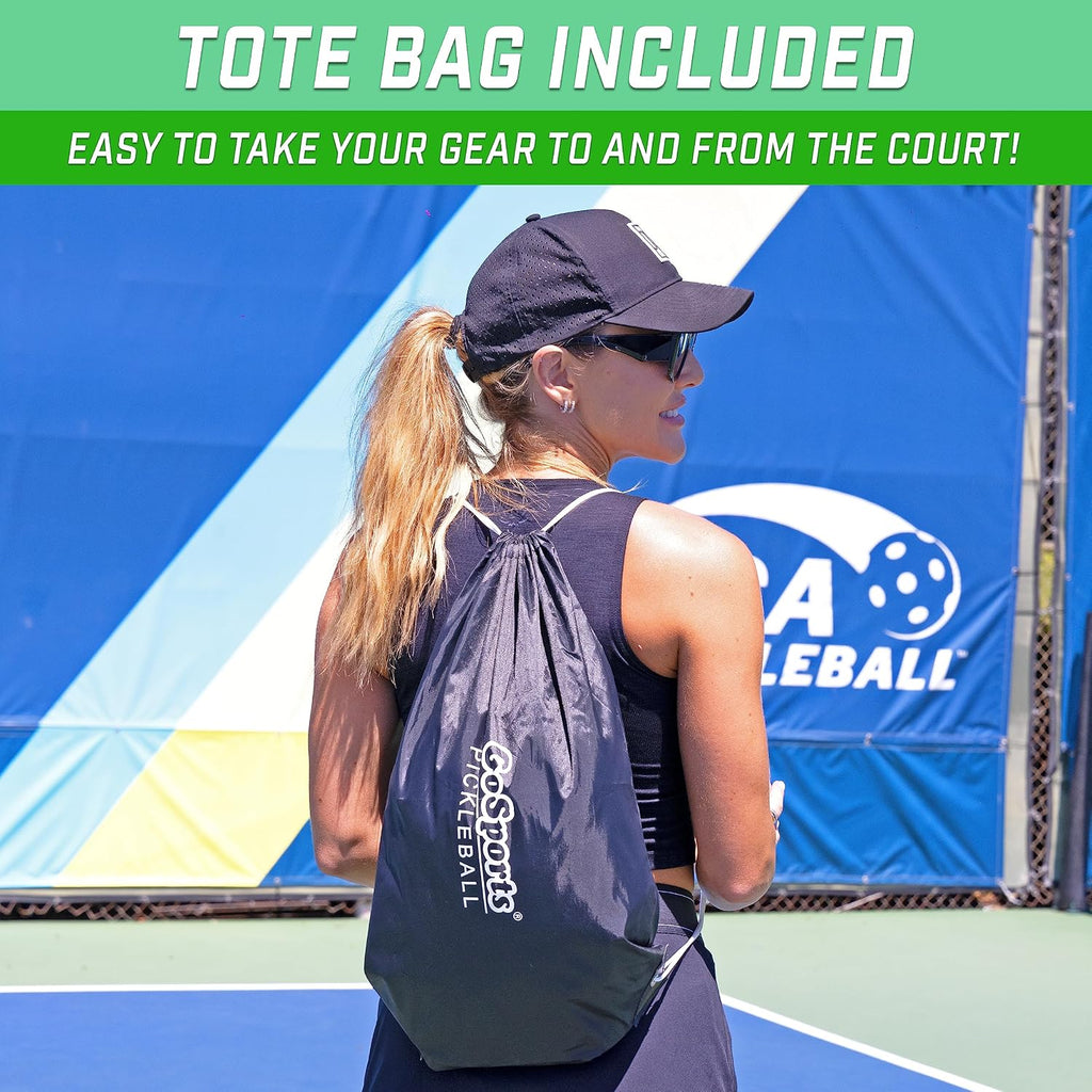 Pickleball Sets - Classic, Retro, Steel Blue, or Yellow - Includes 4 Paddles, 4 Regulation Pickleballs and Carry Case