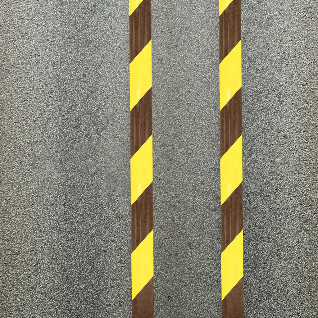1 Roll Floor Marking PVC Warning Tape Black Yellow
