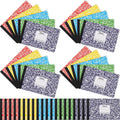 20 Pieces Composition Notebooks 80 Pages Half Size Wide Ruled 4-7/8 x 7-1/2" Composition Books 11/32" Spacing
