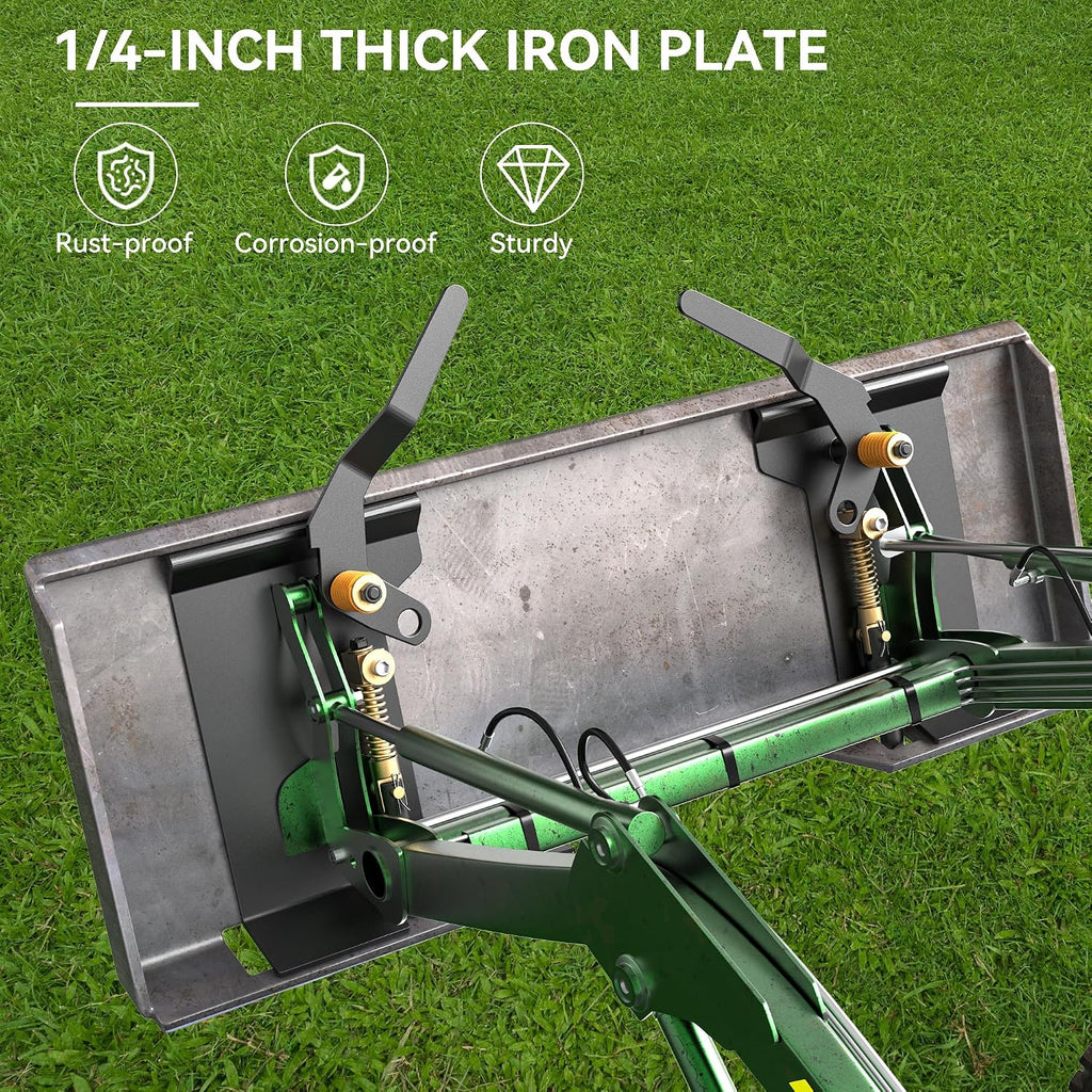 1/4" Skid Steer Mount Plate Attachment & Quick Attach Adapter | Universal Quick Attach, Heavy Duty 50 Steel, Weld On