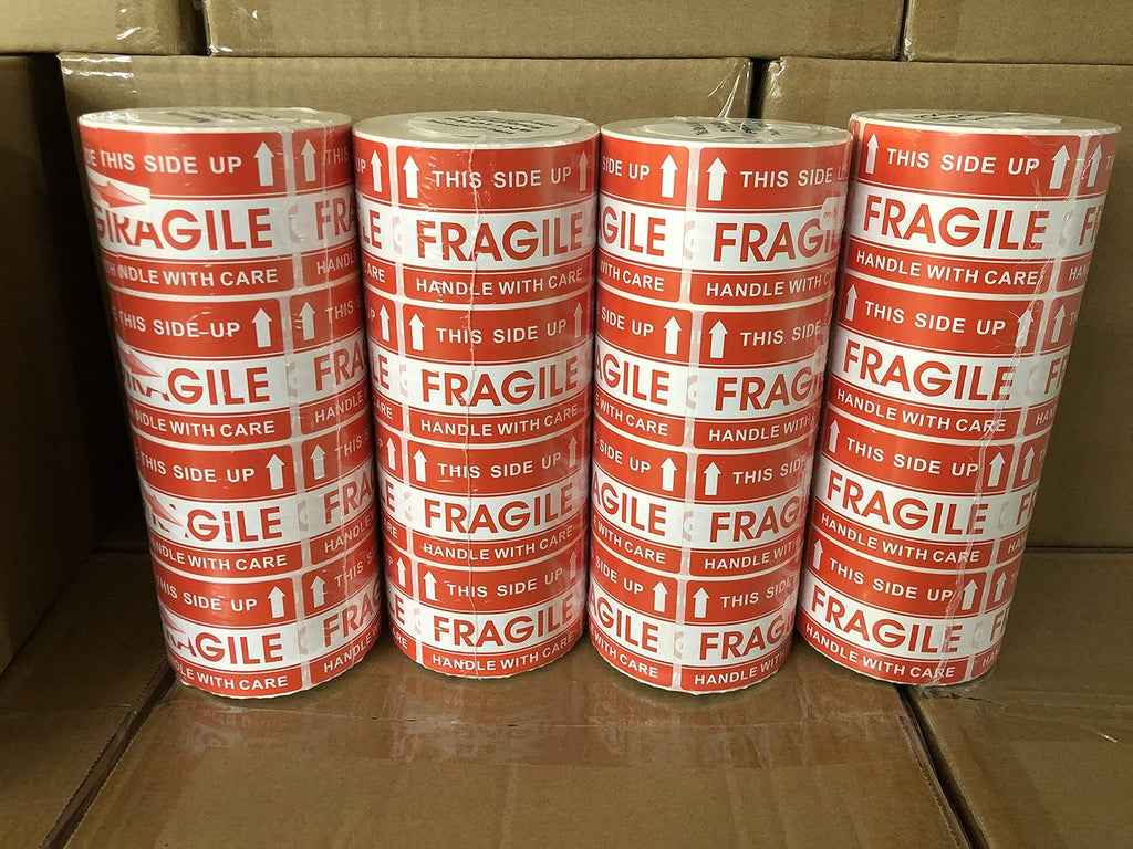 2" x 3" Handle with Care This Side Up Fragile Stickers Adhesive Label 500 Per Roll