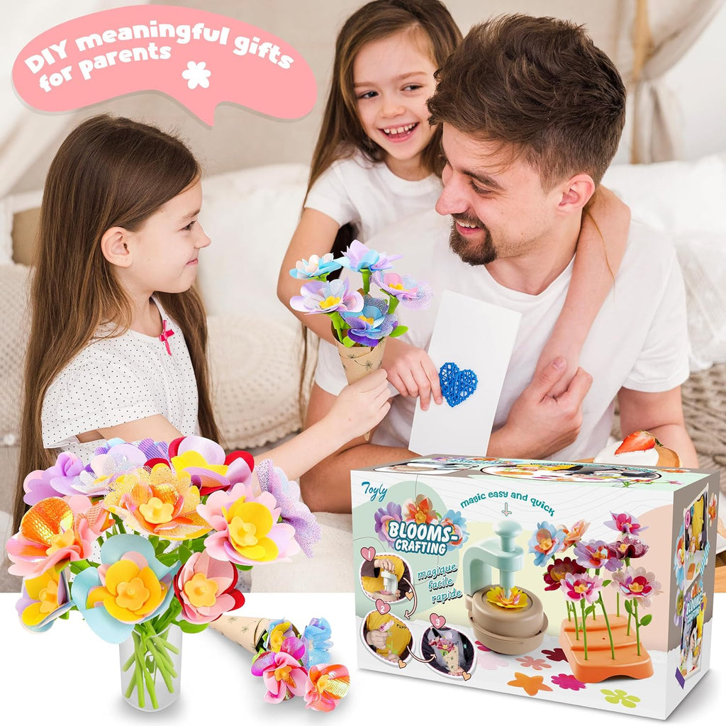 Fabric Flower Bouquets Toys, DIY Craft Kits Toys for Kids - Flowers Market Toy, Build Your Flower Bouquet, Arts &