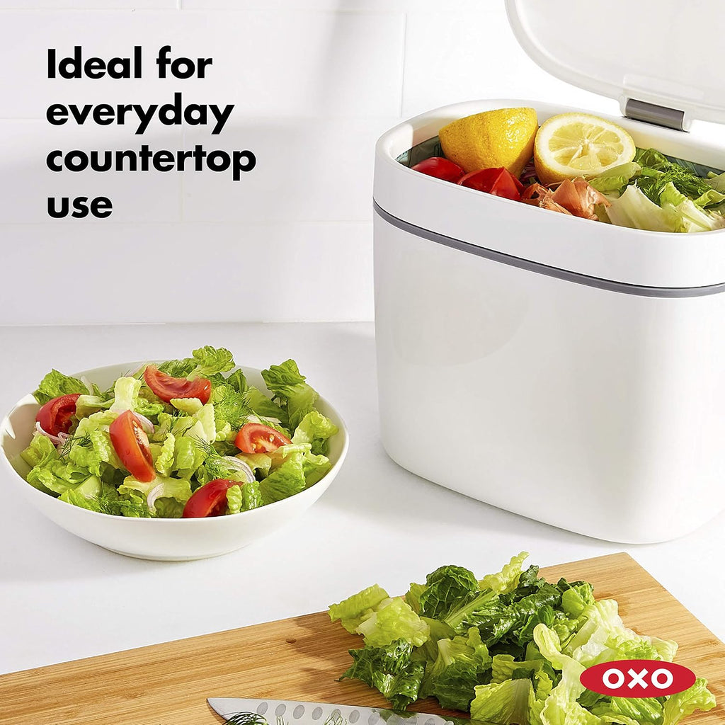 Good Grips EASY-CLEAN COMPOST BIN - WHITE - 1.75 GAL/6.62 L