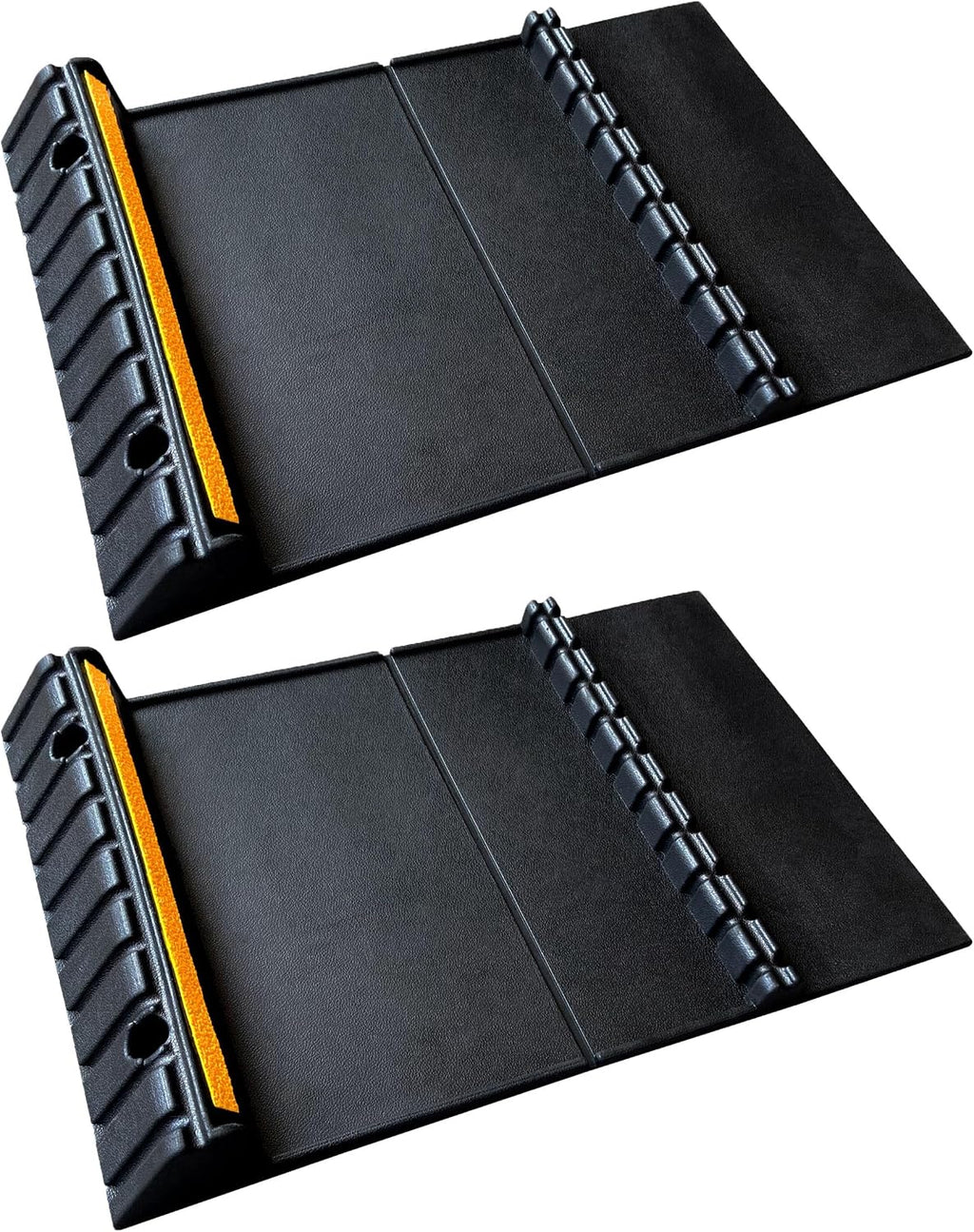 Parking Mat Car Stopper for Garage Floors- Heavy Duty Rubber Parking Aids - Wheel Stop with Scatter Glass Reflective