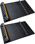 Parking Mat Car Stopper for Garage Floors- Heavy Duty Rubber Parking Aids - Wheel Stop with Scatter Glass Reflective