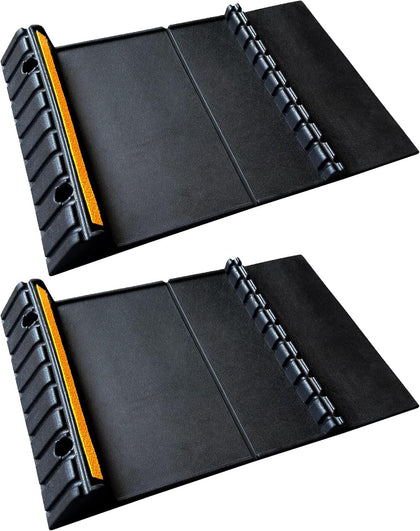 Parking Mat Car Stopper for Garage Floors- Heavy Duty Rubber Parking Aids - Wheel Stop with Scatter Glass Reflective