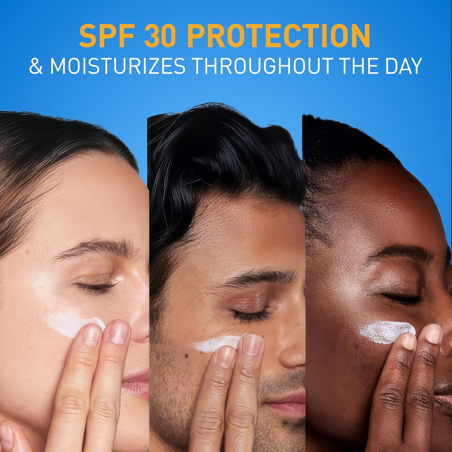 AM Oil Face Moisturizer Lotion, Sunscreen for Face, SPF 30, 3oz | Skin Care with Hyaluronic Acid & Niacinamide
