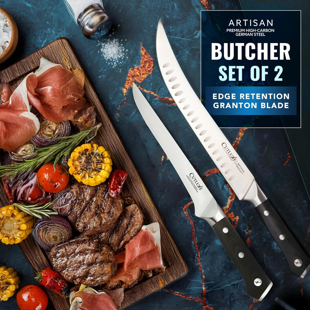 Butcher Carving Set, Cimeter Breaking & Boning Knife for Meat