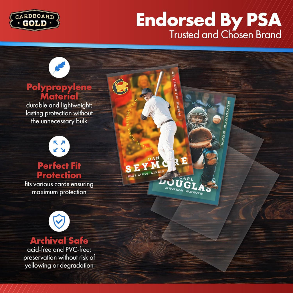 Penny Sleeves for Trading Cards - 1000 Count Standard Size | Crystal-Clear Soft Plastic, Acid-Free, PVC-Free, Fits